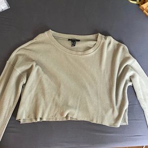 Forever 21 army green crop top